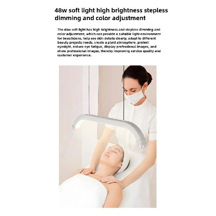 New 48W Half Moon LED Eyelash Lamp Nail Beauty Eyelash Chandelier, 2700K-5600K3 Color Arbitrarily Adjustable Dimming Beauty Lamp