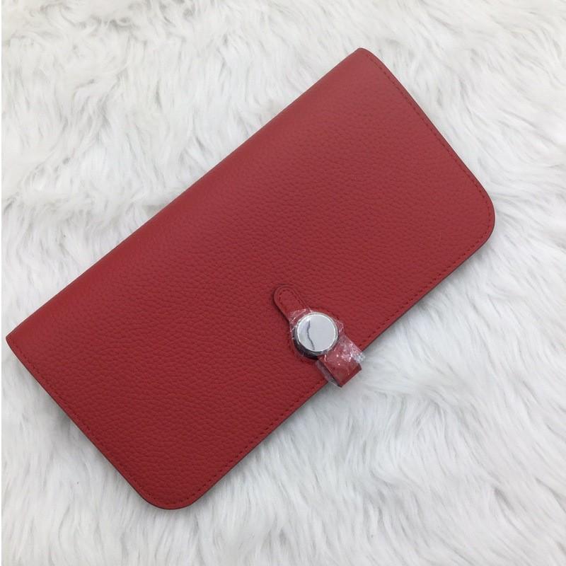 Womens Long Passport Wallet Genuine Leather Card Holder Large Capacity Multifunctional
