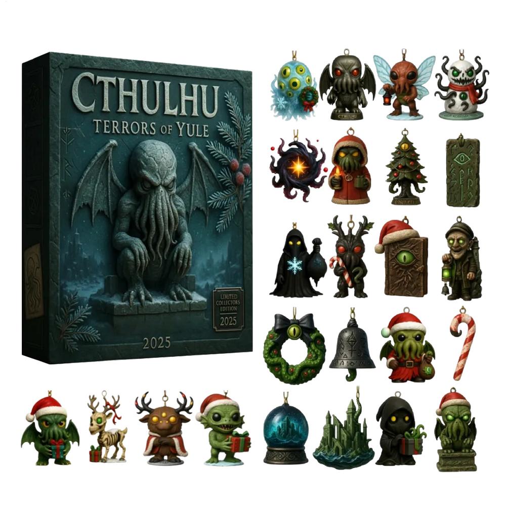Christmas Countdown Gothic 2D Acrylic Decoration 24 Days Christmas Countdown Figures for Holiday Halloween Seasonal Thanksgiving