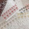 1 Sheet French Bowknot Silk Ribbon Nail Art Sticker Lace Elegant Line Soft Self Adhesive Decoration Manicure Decal