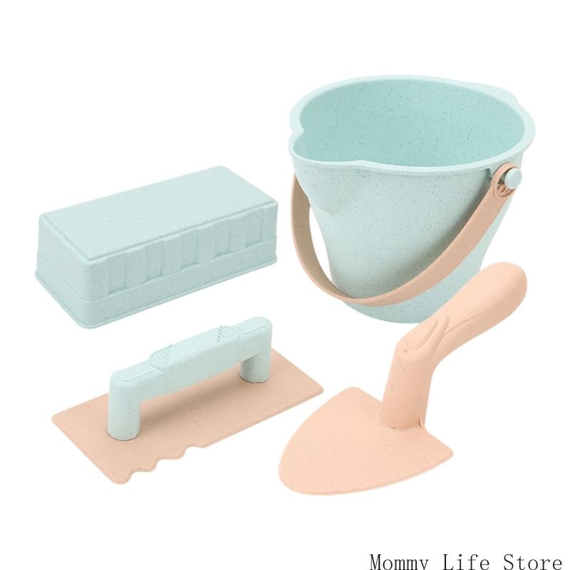 Creative Sand Play Set Beach Sand Bucket Toy With Icecream Cone Molds For Outdoor Activity Sandcastle Activity Toy