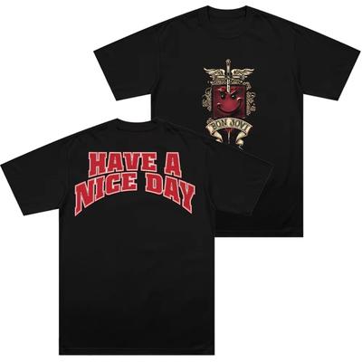 Bon Jovi Have A Nice Day T-Shirt Cotton High Quality Comfortable T Shirt Men Tee Rock Band Merch Streetwear Unisex Tees Clothes