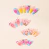 3D Embossed Flower Wearable Nails with Drip Glue & Steel Beads - Detachable Manicure Set