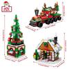 TOYLINX DIY Bricks Toys Christmas Series Building Blocks Set with Light Creative Winter Village House for Kids Xmas Gifts