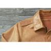 Chinesische Größe Klassische Flug A2 Pilotenjacke Vintage Schmutzig Gelb Ölgewachste Rindsleder Echtes Leder Jacke Männer Fliegerjacken Männer Mäntel