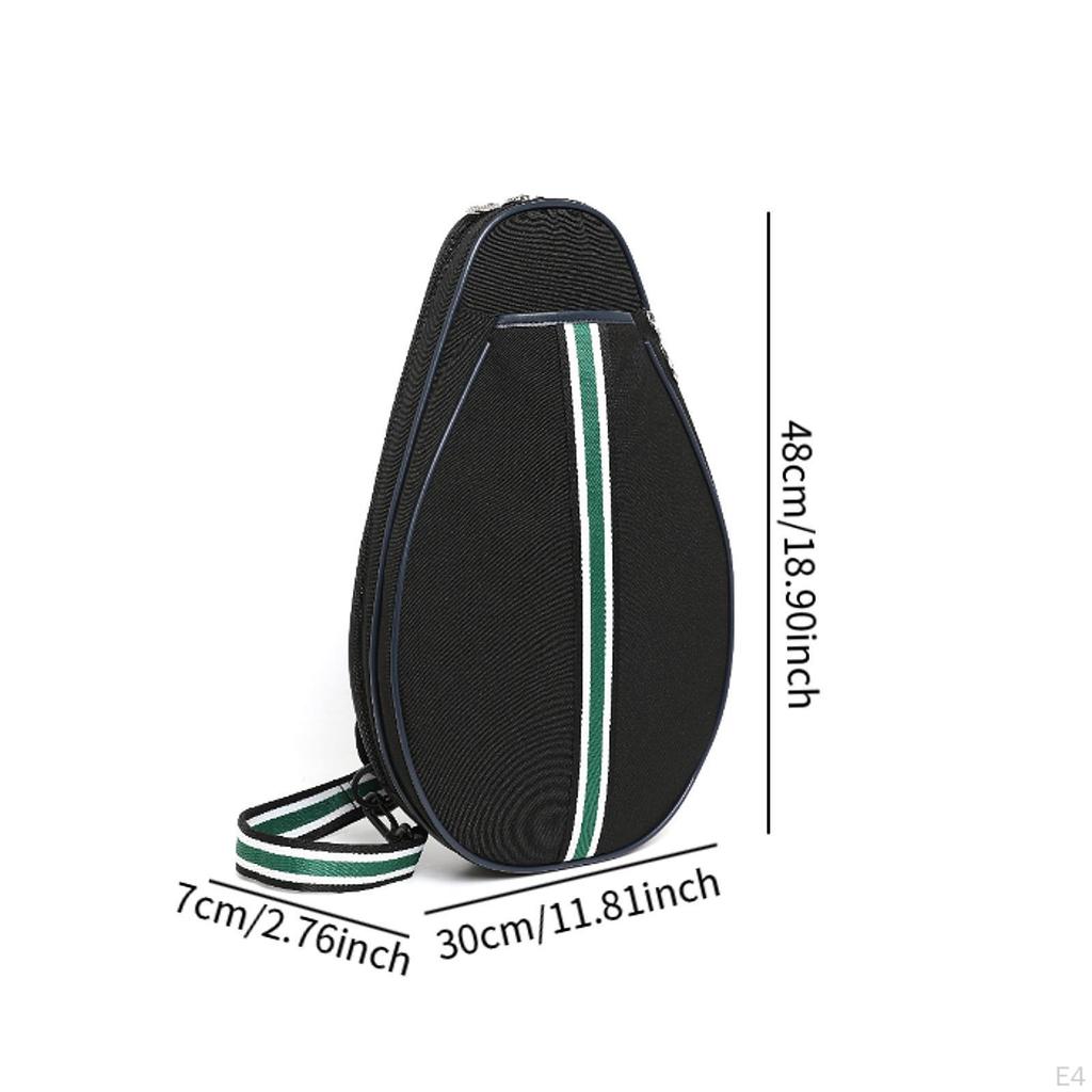 Badminton Paddle Carrier with Zipper, Crossbody