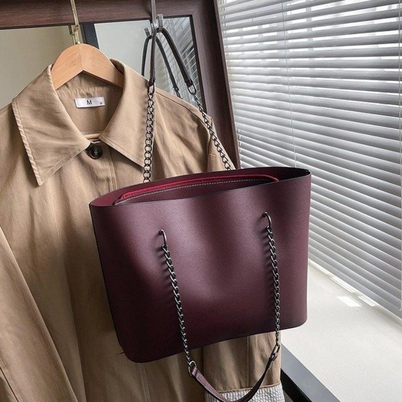 Fashionable Chain PU Shoulder Bag Women's Handbag  New Versatile Commuting Women's Shoulder Bag Tote Bag