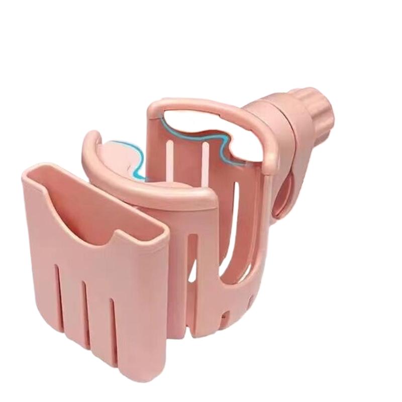 

1 шт. Аксессуары для коляски Подстаканник Держатель мобильного телефона Многофункциональный держатель Держатель для велосипедной коляски Держатель для стакана воды розовый