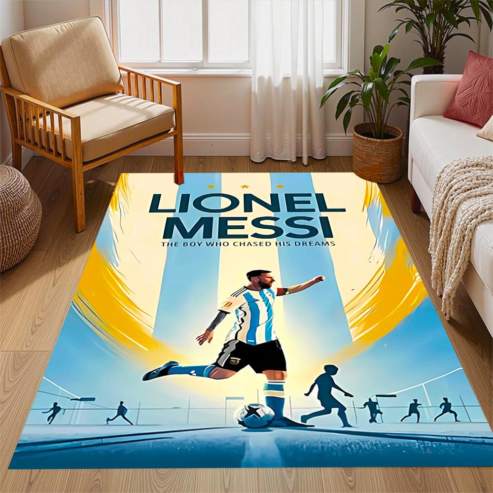 Argentina's Messi Action Carpet Design for Living Rooms Bedrooms Playrooms Kitchen Antislip Carpet Anime Office Decor Wedding Party Gift