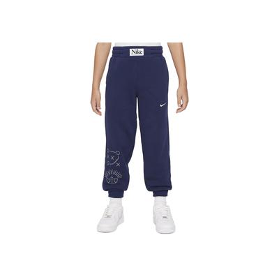 Culture Of Basketball Graphic Print Loose Fit Basketball Knit Pants Kids Bottoms Navy-Blue FD4016-410