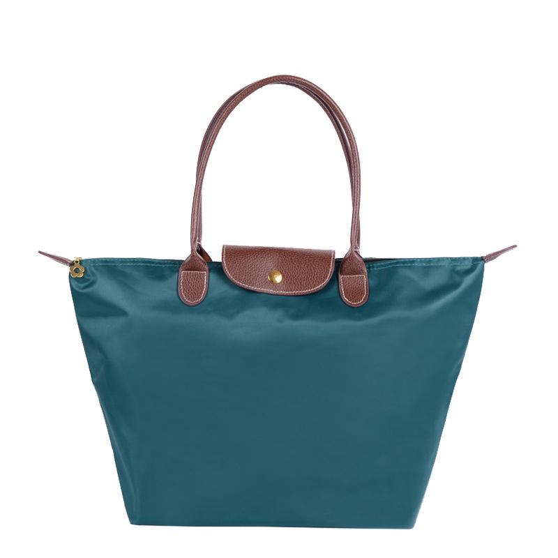 Borsa a tracolla pieghevole in nylon da donna, impermeabile e pratica, borsa portaoggetti per sport, fitness, shopping e regali, colore Rosso Vino, Rosso, Viola