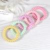 5PCS/Set Solid Color Telephone Wire Elastic Hair Bands Women Girls Cord Rubber Band Stretch Hair Accessories Headband Gum Holder