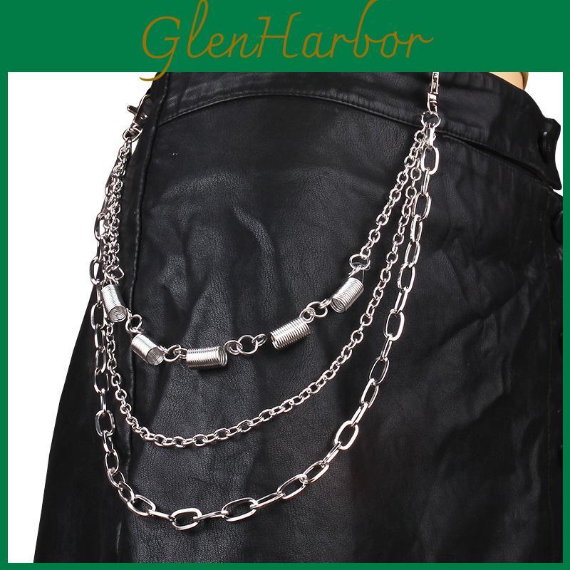 Punk Metal Chain Belt For Men And Women Summer Fashion Accessory With Spring Multilayer Design