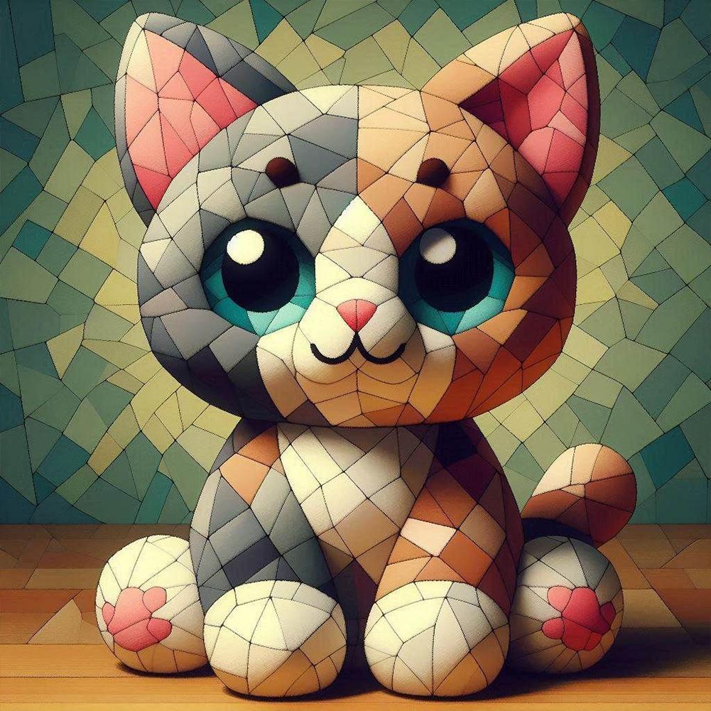 5D DIY Full Round Drill Diamond Painting Animal Kit Home Decor Art Craft 40x40cm