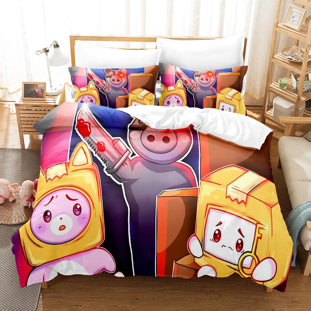 New 3d Print Anime Lankybox Bedding Sets Duvet Cover Set With Pillowcase Twin Full Queen King Bedclothes Bed Linen Home Textiles