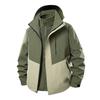 Outdoor Three-In-One Waterproof and Windproof Jacket with Color-Matching Removable Hood Jacket
