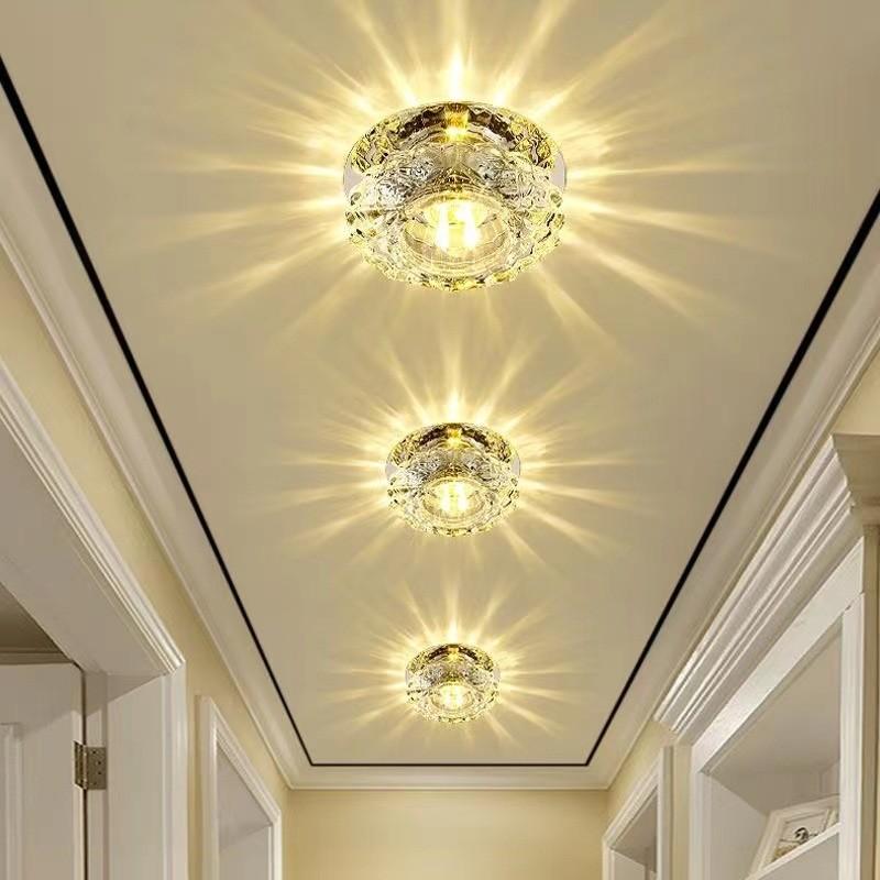 Stunning Crystal Led Recessed Downlight For Living Room Modern Ceiling Light Fixture