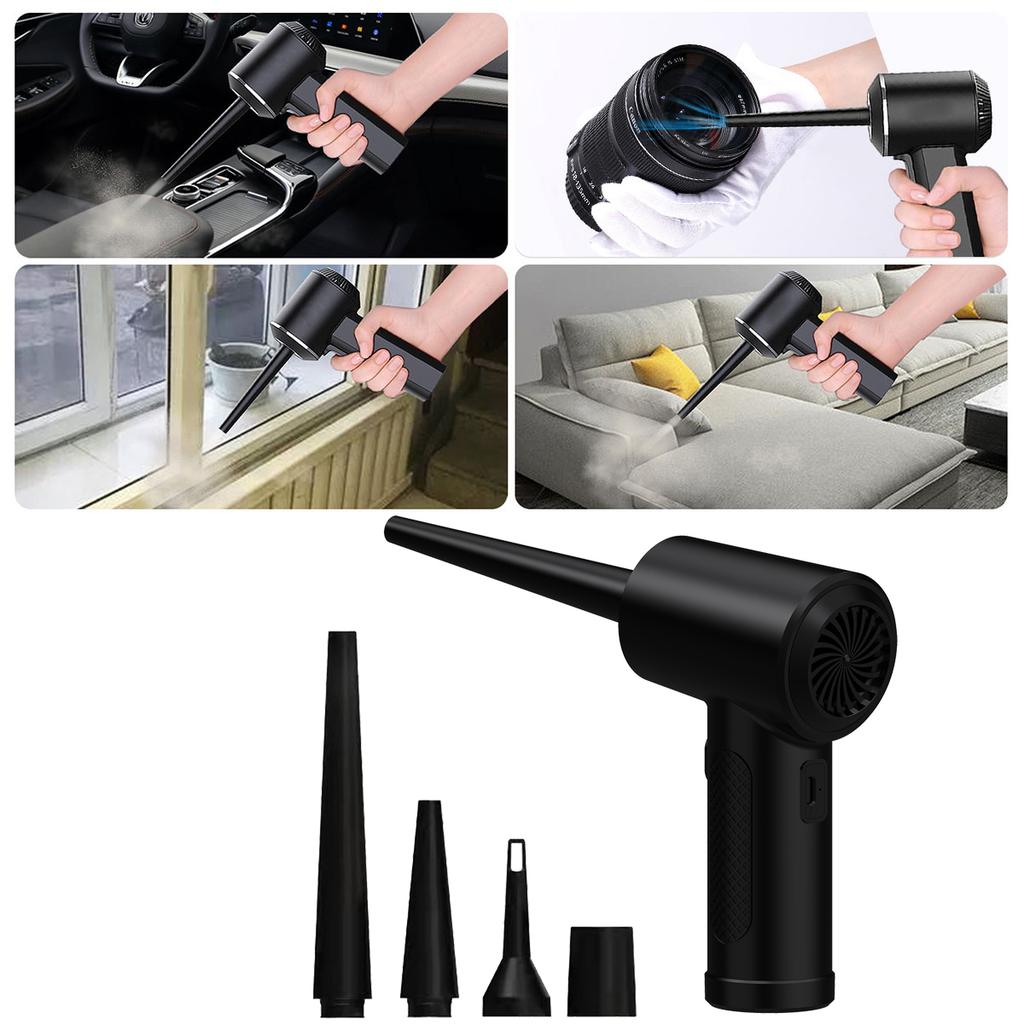 Electric Air Duster 15000mAh Portable Vehicle Car Dust Cleaner 51000RPM Compressed Air Blower Gun For PC Keyboard Cleaning USB-C