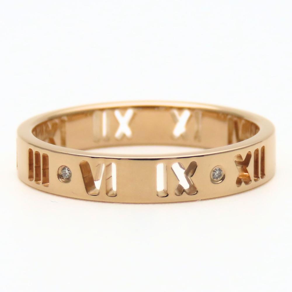 Used TIFFANY&Co. Ring Atlas EU#53.5 K18 Pink Gold 3.1g Pink Gold 4PD