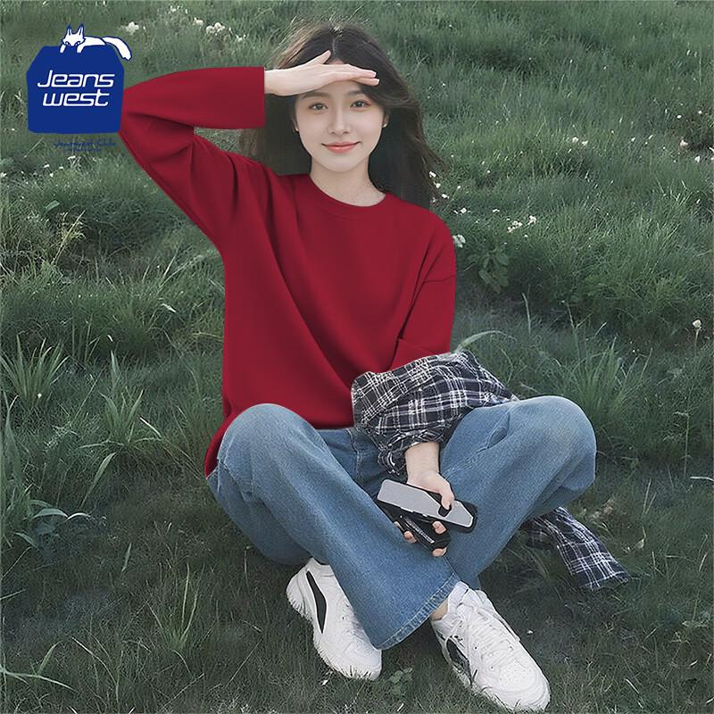 Jeanswest Women s Heavyweight Pure Cotton Long Sleeve T-Shirt S