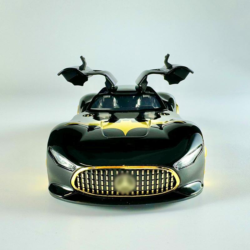 1/32 Benz Bat Version AMG Alloy Model, Cool Sound and Light, Strong Rebound Force, Adjustable Rear Wing, Exquisite Desktop Ornament