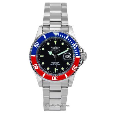 Pro Diver Acero Inoxidable Esfera Negra Bisel Pepsi Cuarzo 47354 200M Reloj de Hombre