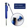 Solid Carpenter Mechanical Pencil with Sharpener Woodworking Drawing Pencil Tools 3 Colors Refill Construction Stationery