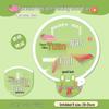 Mini Inspirational Text Folding Fan: Cute, Portable, Round Cloth Surface for Summer Cooling.