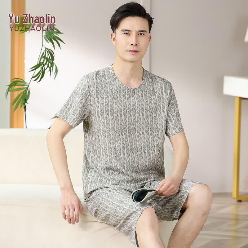 YUZHAOLIN Men s Summer Casual Pajama Set XL