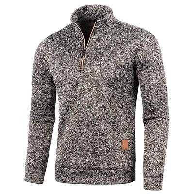 Men's Sweatshirts Half Zipper Pullover for Male Sweatshir Autumn Winter Solid Color Turtleneck Sweaters Yasheng