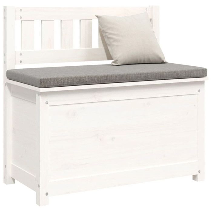 VidaXL Bench, Storage Bench with Backrest, Storage Chest for Entrance, Living Room Furniture, Modern, Wood 823550