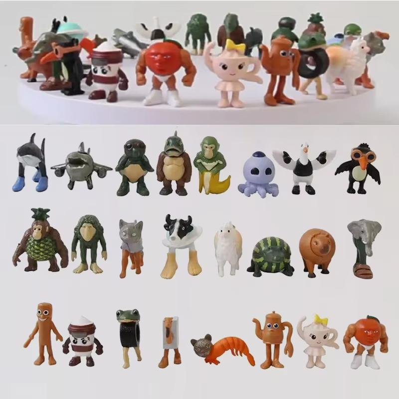 24Pcs Italian Brainrot Set Tung Tung Tung Sahur Tralalero Tralala Figurine Mini Ornaments Action Figure Toys Kids Birthday Gifts