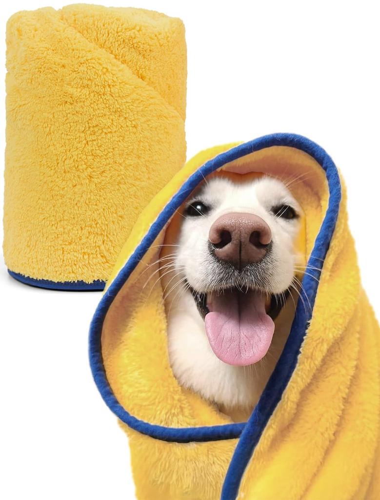 Pethroom Pet Towel - Super Absorbent, Thick Sponge Towel for Dogs and Cats - Microfiber - Reduces Drying Time - Shampoo Towel (Large Size, Suitable fo