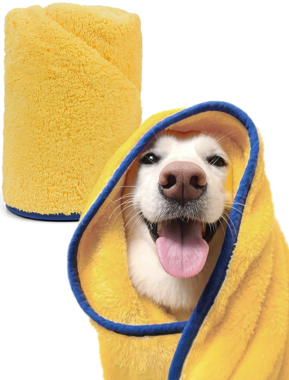 Pethroom Pet Towel - Super Absorbent, Thick Sponge Towel for Dogs and Cats - Microfiber - Reduces Drying Time - Shampoo Towel (Large Size, Suitable fo