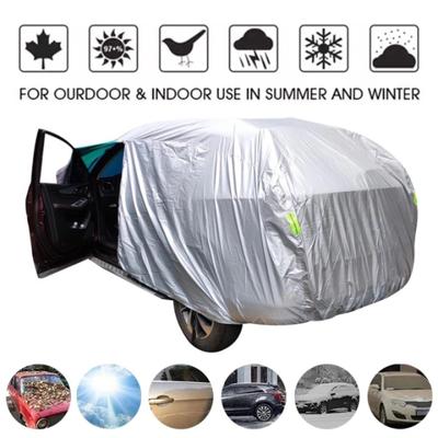 Husă auto universală pentru SUV/Sedan, impermeabilă, pentru exterior, protecție solară, ploaie, zăpadă, UV, umbrelă auto, argintie, S-YXL