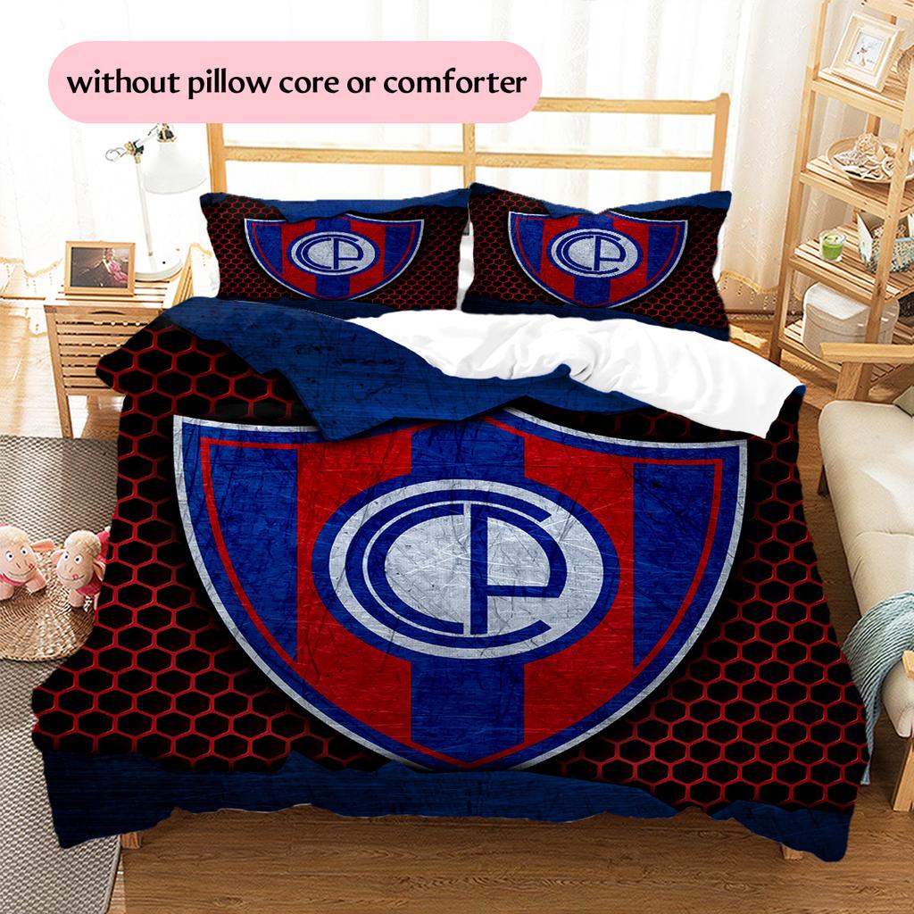 Club Cerro Porteño Pattern Bedding Quilt Set Home Decoration Gift (1 * duvet cover + 2 * pillowcase without core)