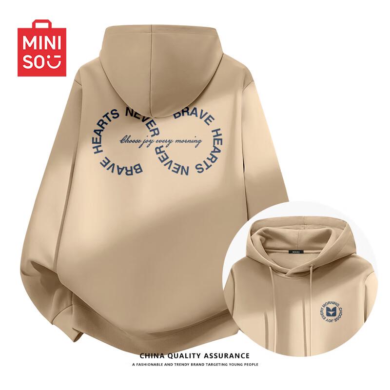 

MINISO Men s Heavyweight 330G Trendy Pullover Hoodie 5XL