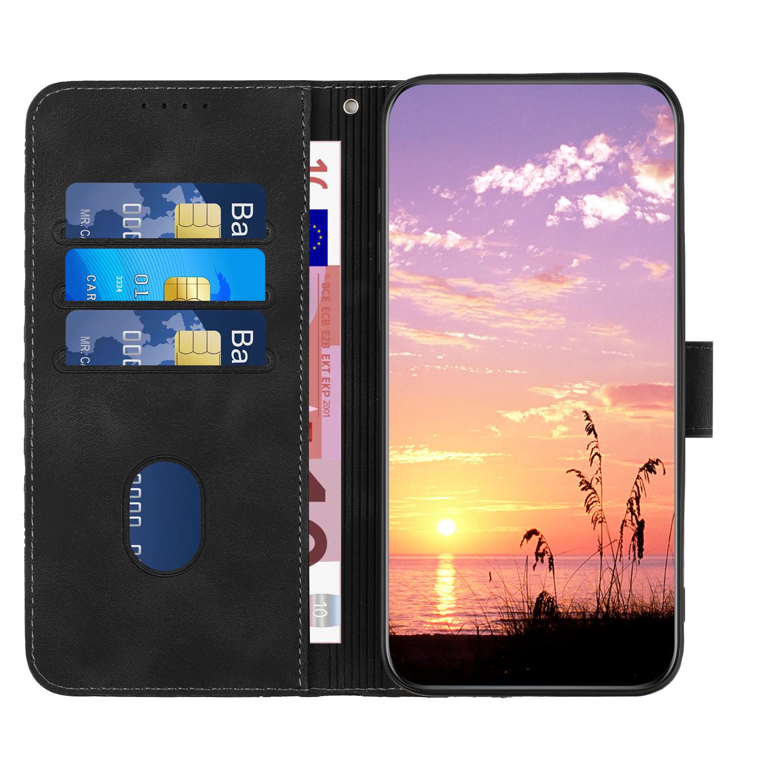 

YX0060 For Samsung Galaxy A55 5G Wallet Case PU Leather Phone Stand Cover Rose