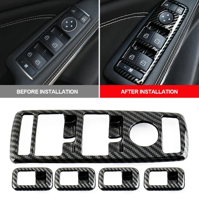 Hot Interior Mouldings Car Window Control Lift Switch Panel Cover Trim Frame For Mercedes Benz A B C E GLE GLA CLA GLK Class W17