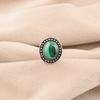 Malachite Gemstone 925 Sterling Silver Handmade Designer Ring Women Gift Jewelry RR-62-37