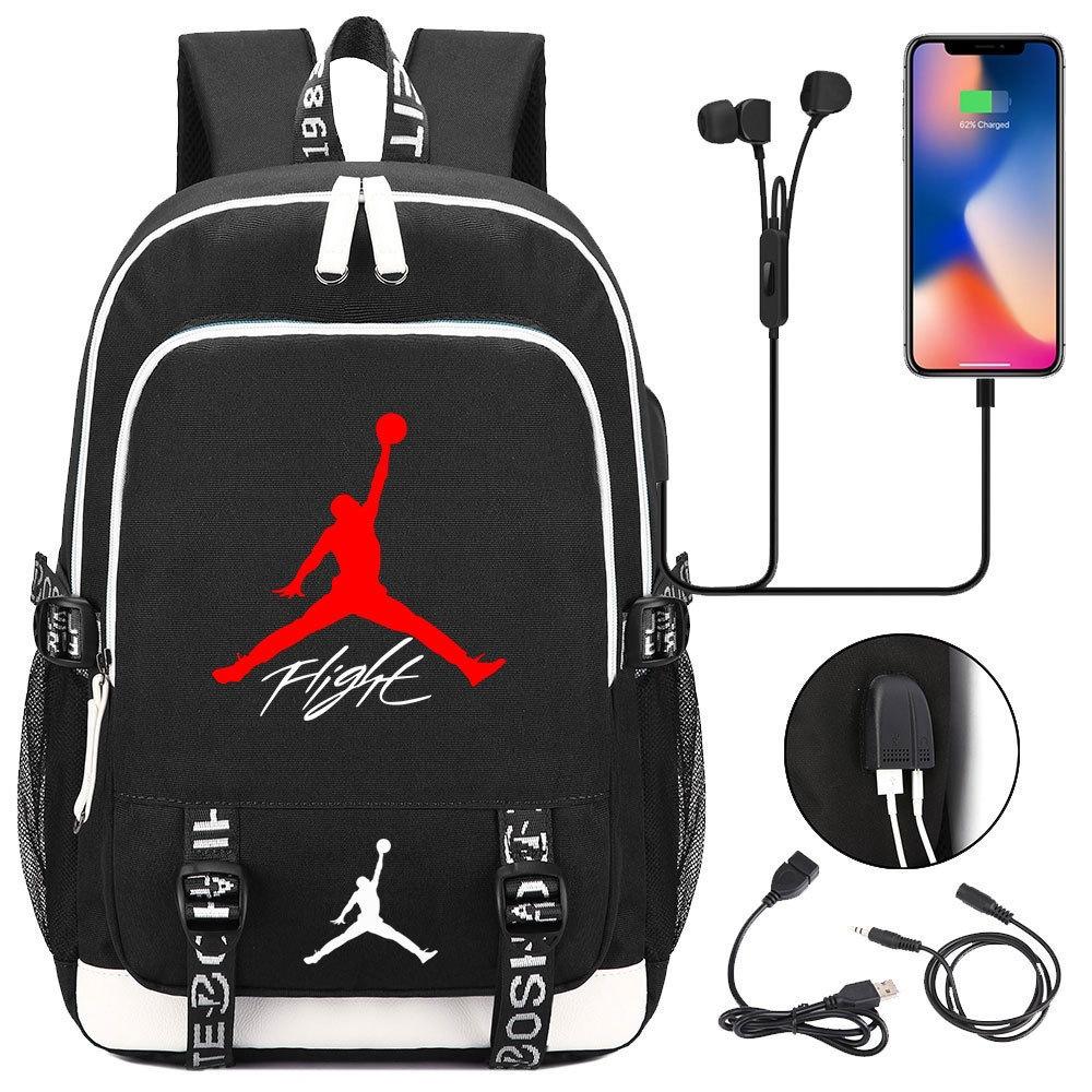 3-delige Schoolrugzakset voor Studenten Grote Capaciteit Oxford Stof Schooltas met Schouderband en Etui Backpack black