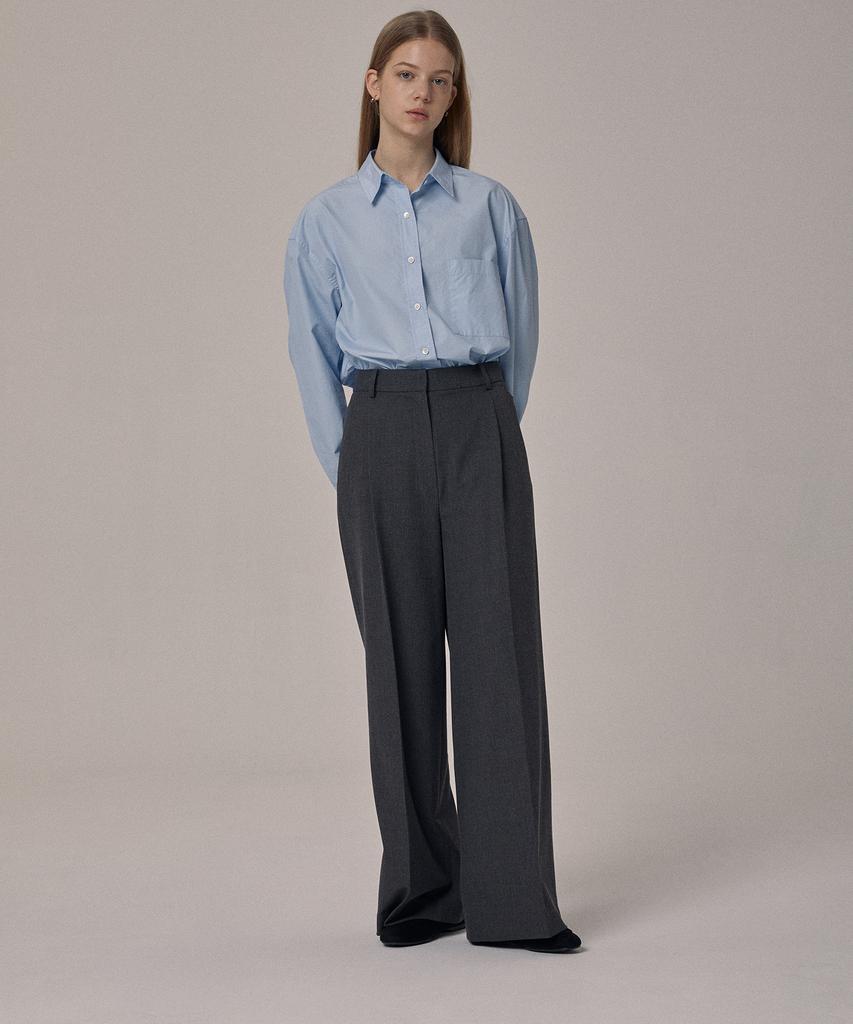 LEARVE Signature High-Waisted Pants Charcoal