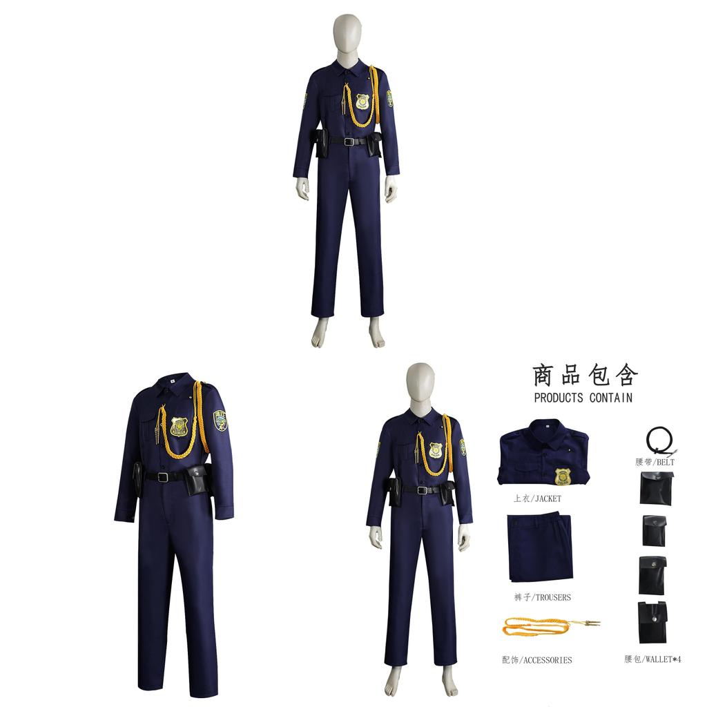 Zootopia Nick Officer Cosplay Costume For Halloween And Anime Role Play