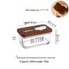 Rectangular Glass Butter Dish with Lid and Spatula for Cheese Storage