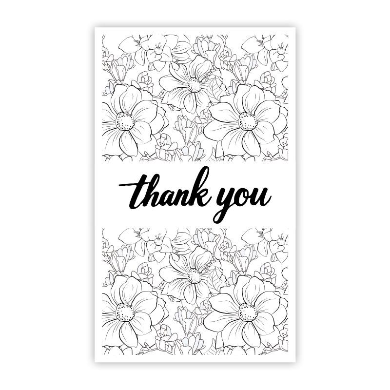 50-pack Airplane-Themed Thank You Box Sealing Stickers for Packaging and Decoration