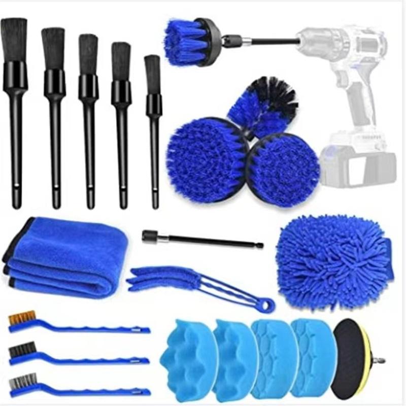 15 Piece Car Cleaning Kit Electric Drill Brush Air Conditioner Vent Cleaning Brush Combo Set