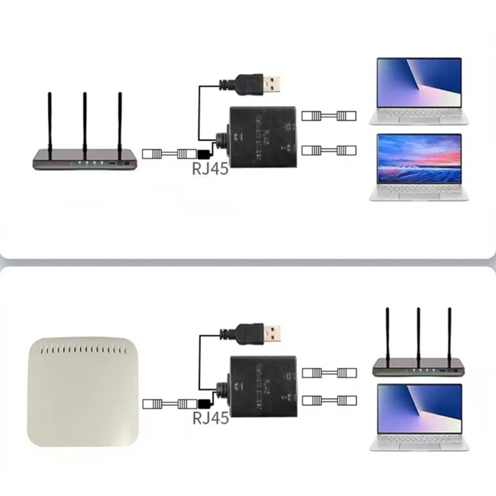 RJ45 Splitter 1 To 2 Ethernet Adapter Male/Female To Dual Female Internet Network Cable Extender for Router Laptop Computer