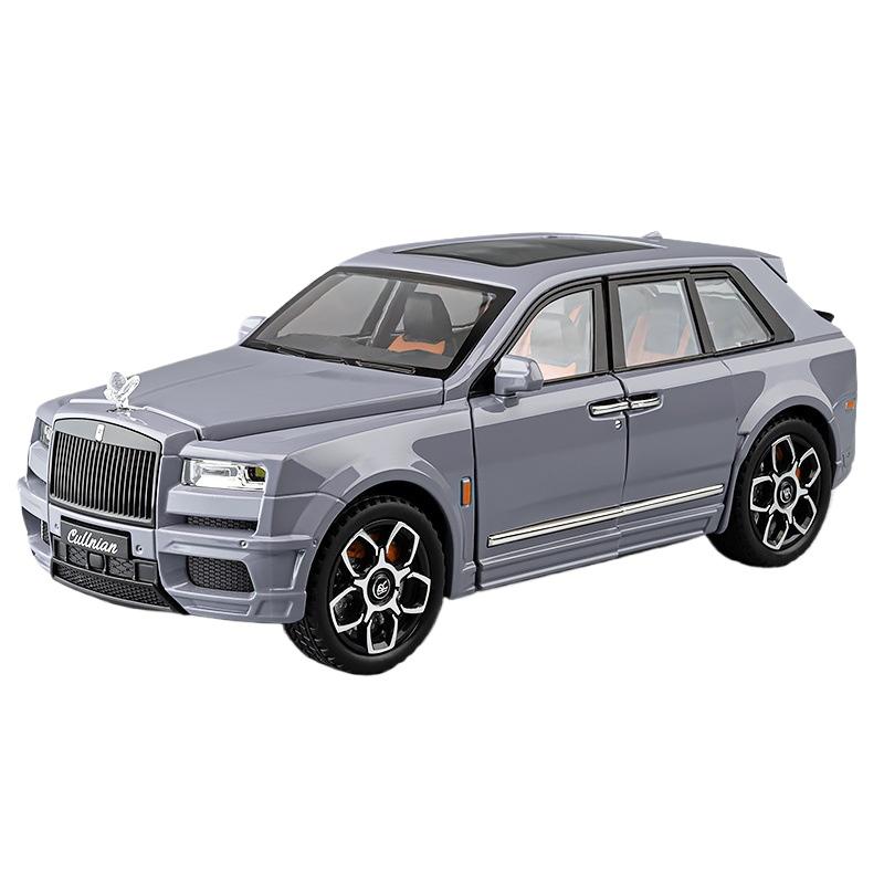 

1/20 Rolls Royce SUV Cullinan Mansory Alloy Luxy Car Model Diecasts Metal Toy Car Vehicles Model Sound and Light Childrens Gift сірий колір