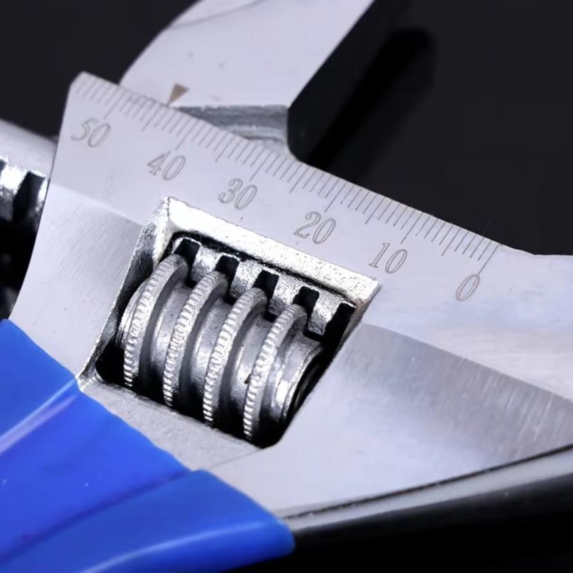 1 Pcs 8” Short Handle Adjustable Wrench Oversized Open Bathroom Wrench Mini Small Board Large-diameter Adjustable Short Handle