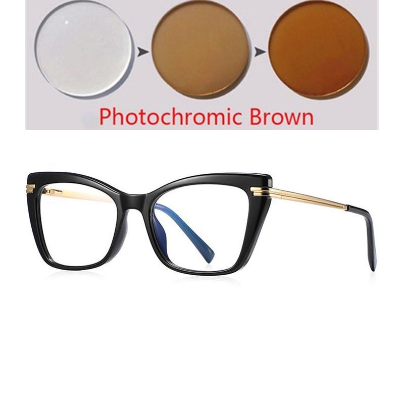 Blue Light Blocking Women Cat Eye Prescription Glasses For The Nearsighted  Student Myopes Lunettes 0 -0.5 -0.75 To -6.0